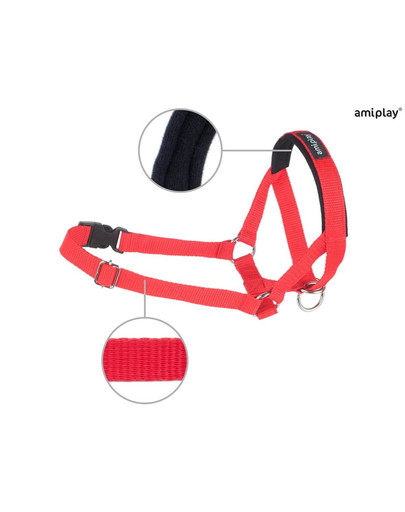 AMIPLAY Halter nylon n2 foxterrier  czerwony