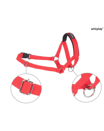 AMIPLAY Halter nylon n2 foxterrier  czerwony
