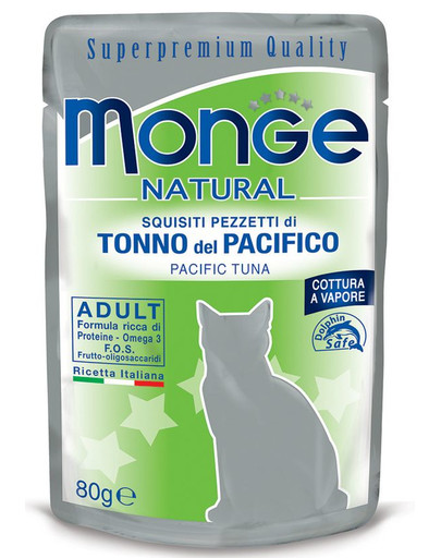 MONGE Kassitoit kollauim tuunikalaga 80 g