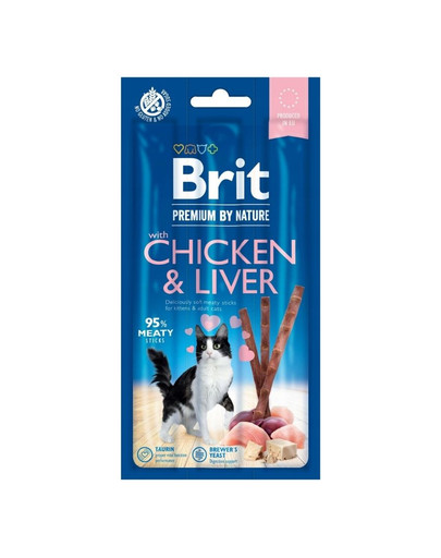 BRIT Premium by Nature Cat Sticks Kana ja maks 15 g kassi trummipulgad