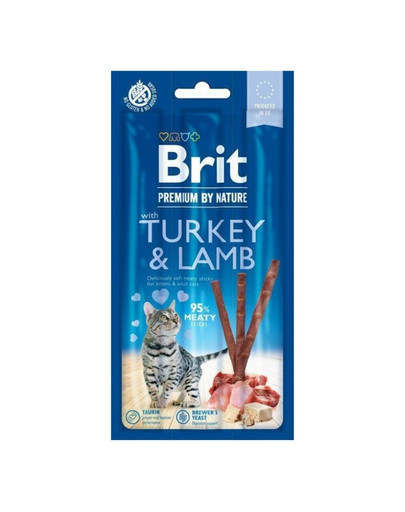 BRIT Premium by Nature Cat Sticks Turkey&Lamb  Kassile  kalkuniga- ja lambalihaga pulgad 15
