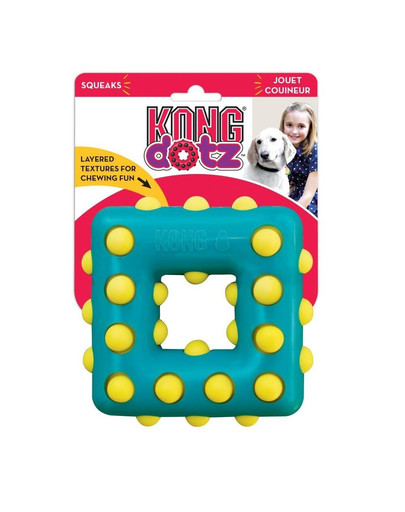 KONG Dotz Square S koera mänguasi, igemete masseerimiseks