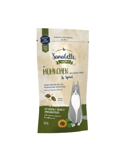 BOSCH Sanabelle Crispies kurczak ze szpinakiem 55g
