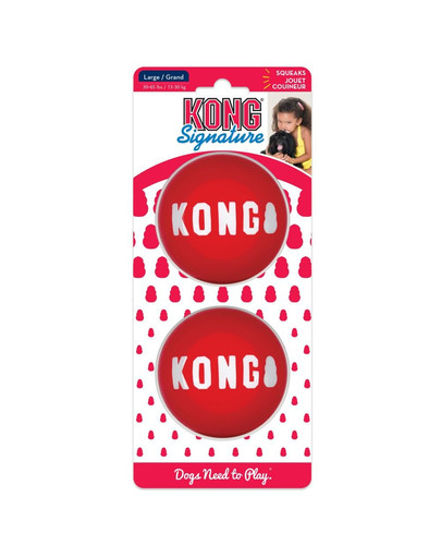 KONG Signature Balls pall koerale 2 tk. L