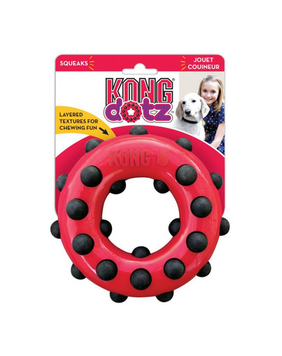 KONG Dotz Circle L žaislas šunims, masažuojantis dantenas