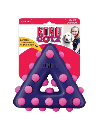 KONG Dotz Triangle S koera mänguasi, igemete masseerimine