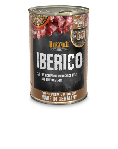 BELCANDO Super Premium Iberico 6 x 400 g sealiha, kikerherned ja mustikas