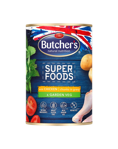 BUTCHER'S Superfoods Dog Tripe kanaliha ja köögiviljadega 400 g