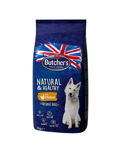 BUTCHER'S Natural&Healthy Dog Dry kanalihaga 3 kg