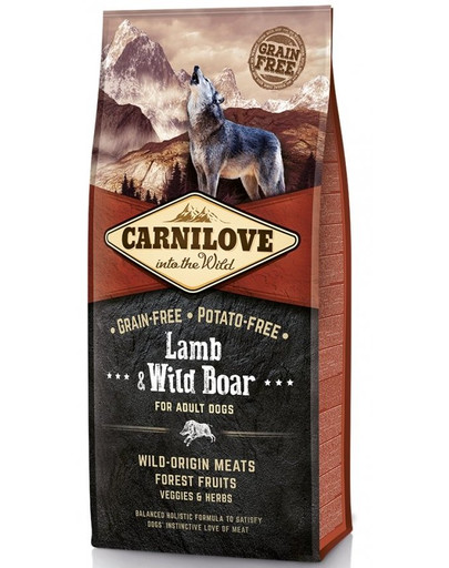 CARNILOVE Lamb&Wild boar  Täiskasvanutele lamba- ja metssealihaga 4 kg