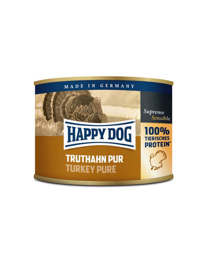 Happy Dog Truthahn Pur konserv koertele kalkunilihaga 200 g