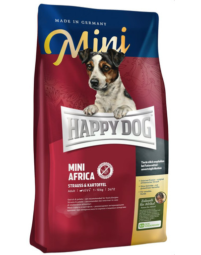 Happy Dog Mini Africa jaanalinnuliha ja kartulitega 4 kg