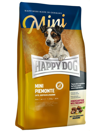 HAPPY DOG Mini Piemonte pardiliha ja kastanitega 4 kg