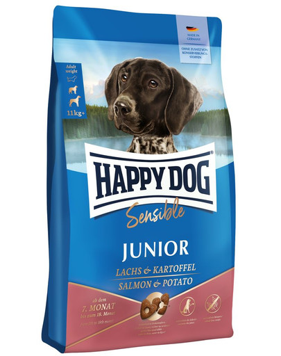 HAPPY DOG Sensible Junior Lachs 10 kg noortele koertele lõhe ja kartulid