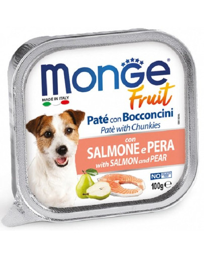 MONGE Fruit Dog puuviljapasteet lõhe ja pirniga 100 g