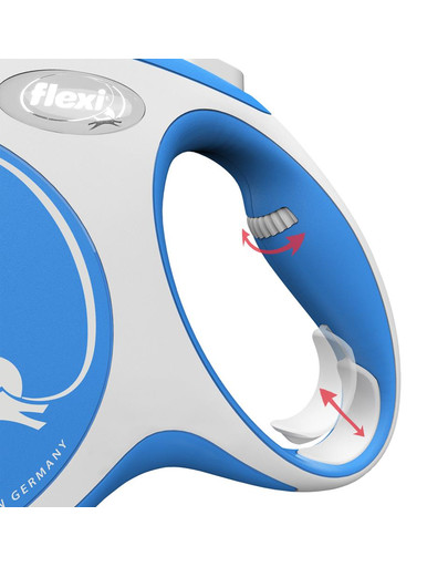 FLEXI New Comfort M Cord 5 m sinine automaatne jalutusrihm