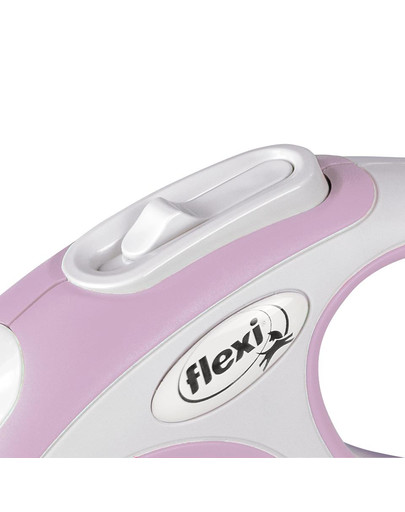 FLEXI New Comfort XS Tape 3 m roosa automaatne jalutusrihm