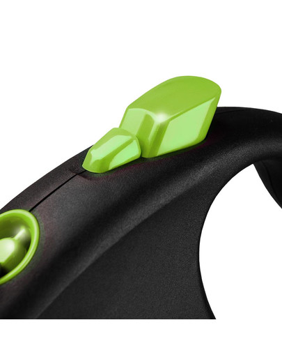 FLEXI Black Design M Cord 5 m green automaatne jalutusrihm
