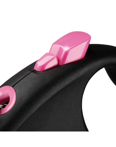 FLEXI Black Design XS Cord 3m roosa ja must automaatne rihm