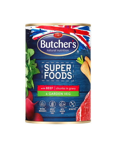 BUTCHER'S Superfoods Dog Tripe veiseliha ja köögiviljadega 400 g