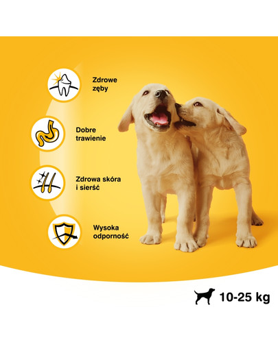 PEDIGREE Junior kuivtoit keskmist tõugu koertele kanalihaga 15 kg
