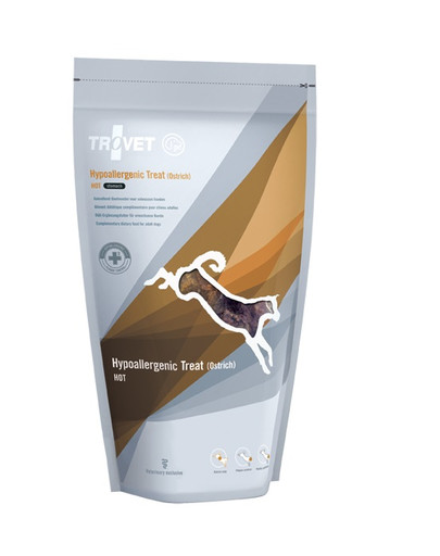 TROVET Hypoallergeenne Treat Ostrich HOT kõhu funktsionaalne koeratoit 150 g