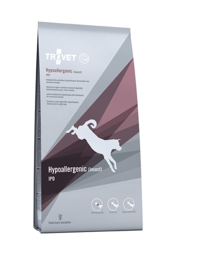 TROVET Hypoallergenic Insect IPD  3 kg  Dieettoit koertele putukate baasil. et vähendada talumatust teatud koostisosade suhtes