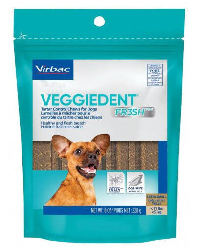 VIRBAC Veggiedent Fresh XS (<5 kg) koera närimiskompvekid 15 tk