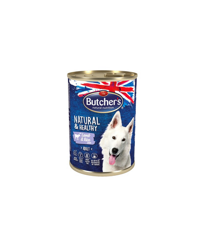 BUTCHER'S Natural&Healthy Dog pasteet lambaliha ja riisiga 390 g