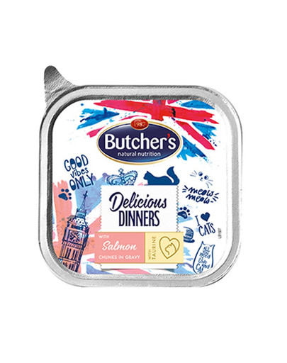 BUTCHER'S Classic Delicious Dinner Cat kawałki z łososiem i koperkiem w sosie 100 g