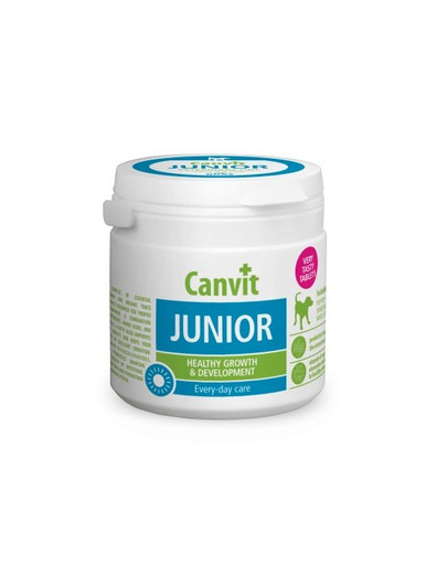 CANVIT Dog Junior 230g Toitainete, aminohapete ning oomega-3- ja -6-rasvhapetekombinatsioon