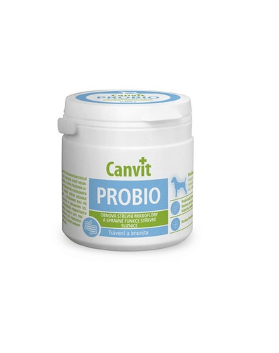 CANVIT Dog Probio 100g takistavad väliskeskkonnast pärit bakteriaalsete mikroorganismide paljunemist