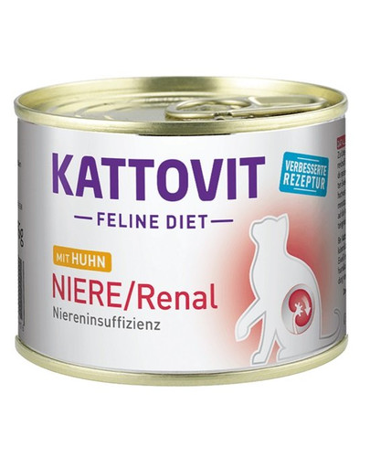 KATTOVIT Feline Diet Niere/Renal kanalihaga 185 g neeruhaiguste korral