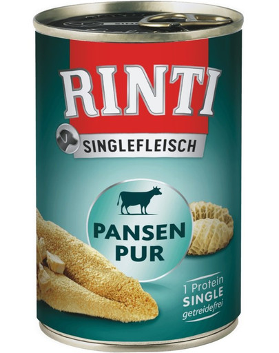 RINTI Singlefleisch Rumen Pure  400 g monoproteiini sisaldavat toitu vatsaga
