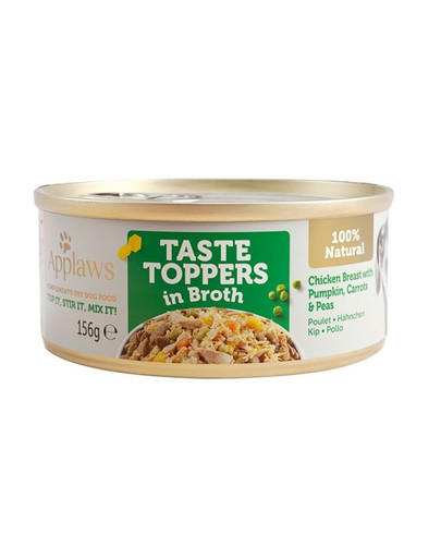APPLAWS Taste Toppers puljongis kana, kõrvits ja herned 12 x 156 g
