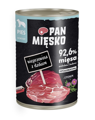 PAN MIĘSKO Sealiha metssigiga hüpoallergeenne märja koeratoit 400g