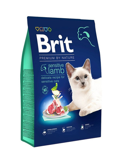 BRIT Cat Premium by Nature Sensitive lamb undlikele kassidele. sööda lambalihaga 800 g
