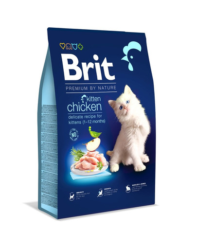 BRIT Cat Premium by Nature Kitten  chicken kanalihaga 8 kg