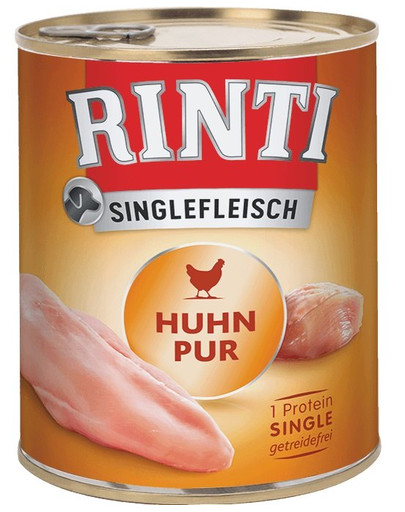 RINTI Singlefleisch Chicken Pure 800 g monoproteiini kanaliha
