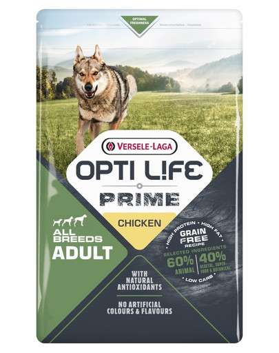 VERSELE-LAGA Opti Life Prime Adult Chicken Для взрослых с курицей 2,5 кг беззерновой