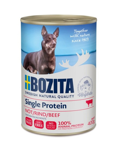 BOZITA Beef Singleprotein 400 g monoproteiinset toitu veiselihaga