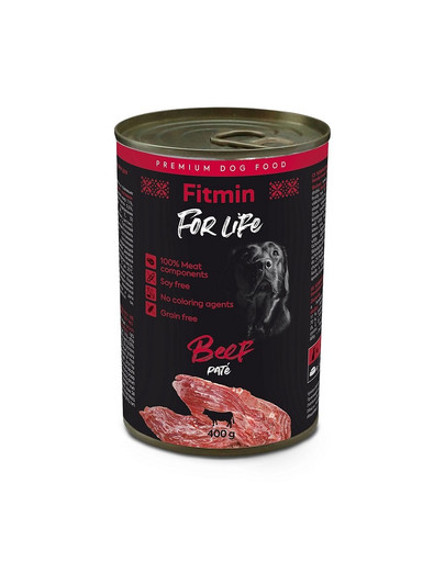 FITMIN For Life dog pate pasztet z wołowiną dla psa 400 g