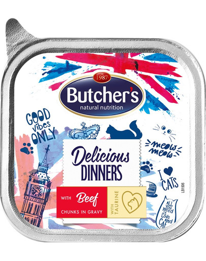 BUTCHER'S Delicious Dinners kassitoidutükid veiseliha kastmes 100g