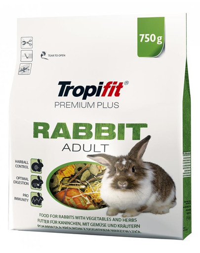 TROPIFIT Premium Plus RABBIT ADULT küülikule 750 g