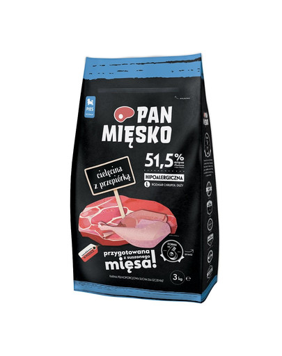 PAN MIĘSKO Vasikaliha vutiga minitõugudele 3 kg