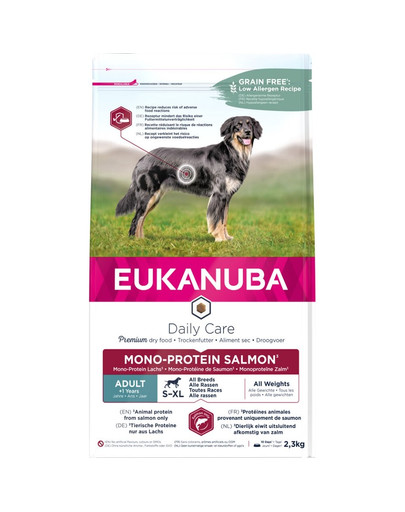 EUKANUBA Daily Care Adult Monoprotein Łosoś 2,3 kg monoproteiin lõhe  kuivtoit täiskasvanud koertele