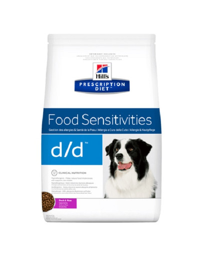 HILL'S Prescription Diet Canine d/d Part riisiga 4 kg tundlikule toidusüsteemile