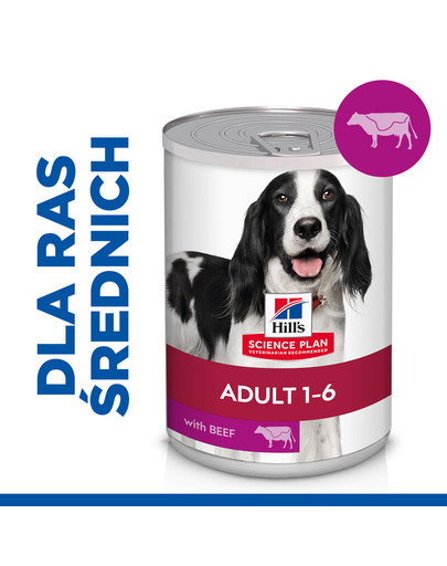 HILL'S Science Plan Canine Adult Beef 370 g täiskasvanud veiselihaga koertele