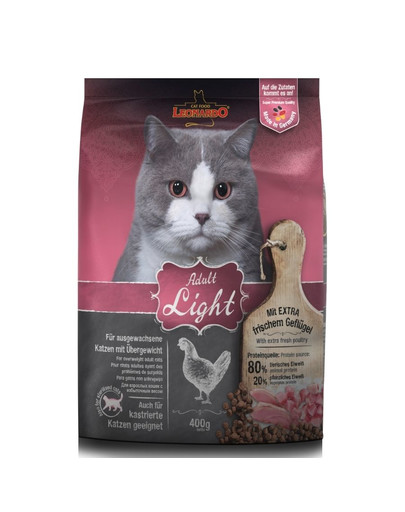 LEONARDO  Täiskasvanute kerge  toit  kasside 0,4 kg