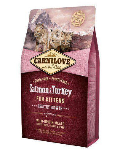 CARNILOVE Kitten Lõhe/Kalkun kassipoegadele 6 kg